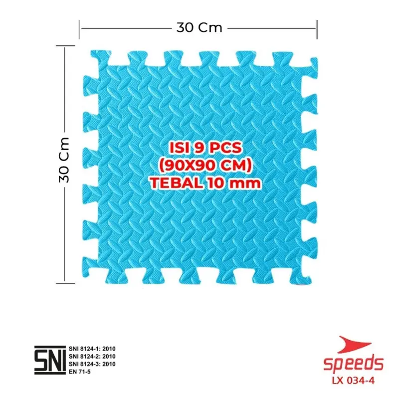 SPEEDS EVA 垫 30x30cm 10mm 柔软 Evamat 儿童拼图垫 034-4