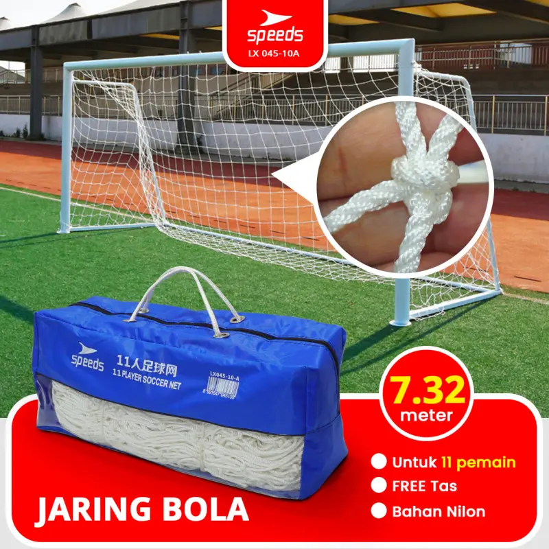 SPEEDS Jaring Gawang Sepak Bola 7x2m 045-10