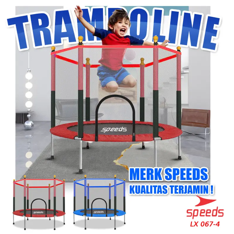 SPEEDS Trampoline Trampoline Speeds 55" 140cm Jump Trampoline Jump Matras Fitness 067-4