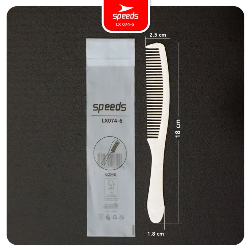 SPEEDS Sisir Rambut Wheat Straw Composite 074-6
