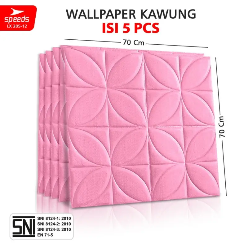 SPEEDS SNI 3D Foam Wall Wallpaper Air and Sound Dampening Stickers and Standard Ceiling 205-12