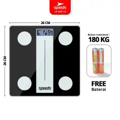 SPEEDS Timbangan Badan Max Berat 180Kg Ukuran 26cm 040-14