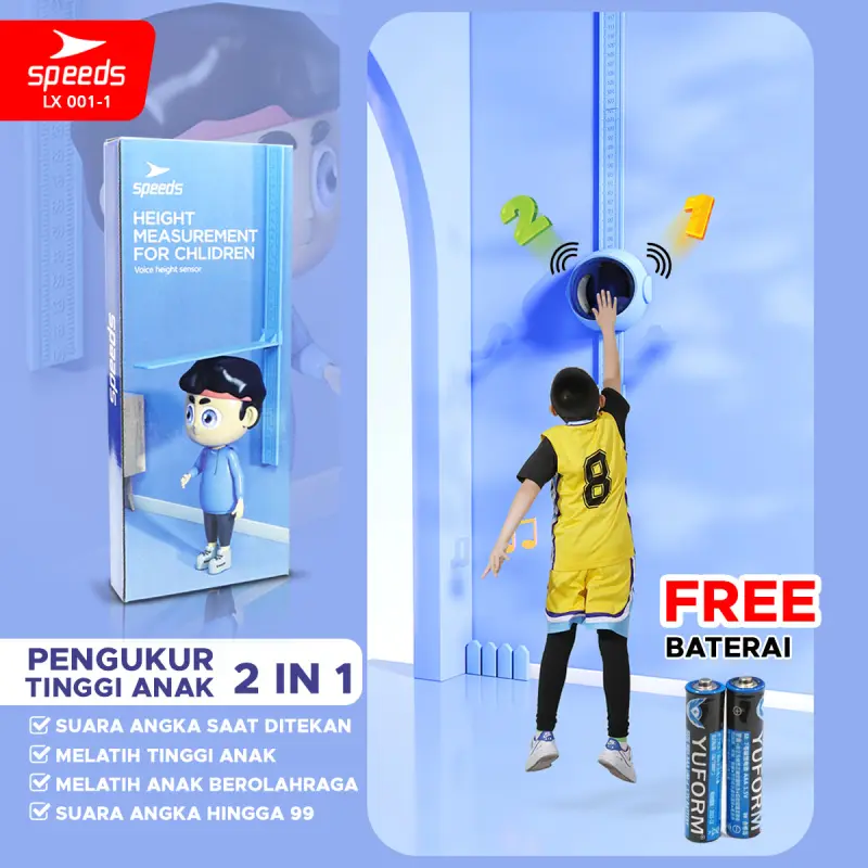 SPEEDS 2in1 Children's Body Height Measuring Sports Jumping Height Scale LX 001-1
