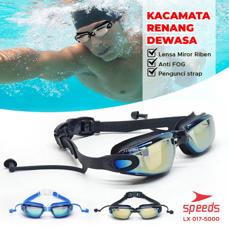 SPEEDS Kacamata Renang Dewasa + Earplug 017-5000