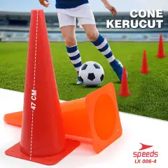 SPEEDS Cone Cone 标记运动训练五人制足球滑冰足球 47 厘米 006-4
