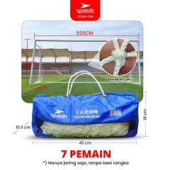 SPEEDS Jaring Gawang Sepak Bola 7x2m 045-10