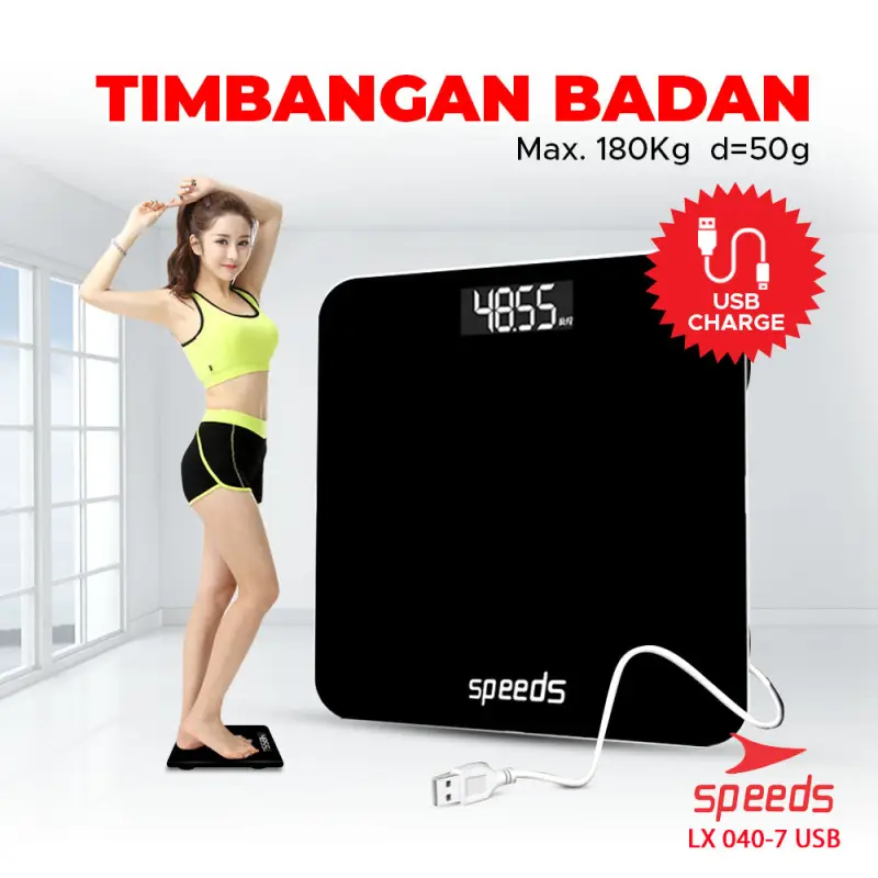 SPEEDS Timbangan Badan Max 180 Kg 040-7