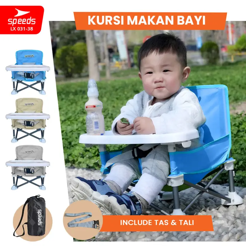 SPEEDS Kursi Makan Lipat Bayi Portabel 031-38
