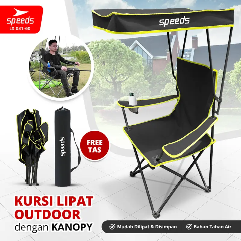 SPEEDS Kursi Lipat Outdoor Dengan Kanopi 031-60