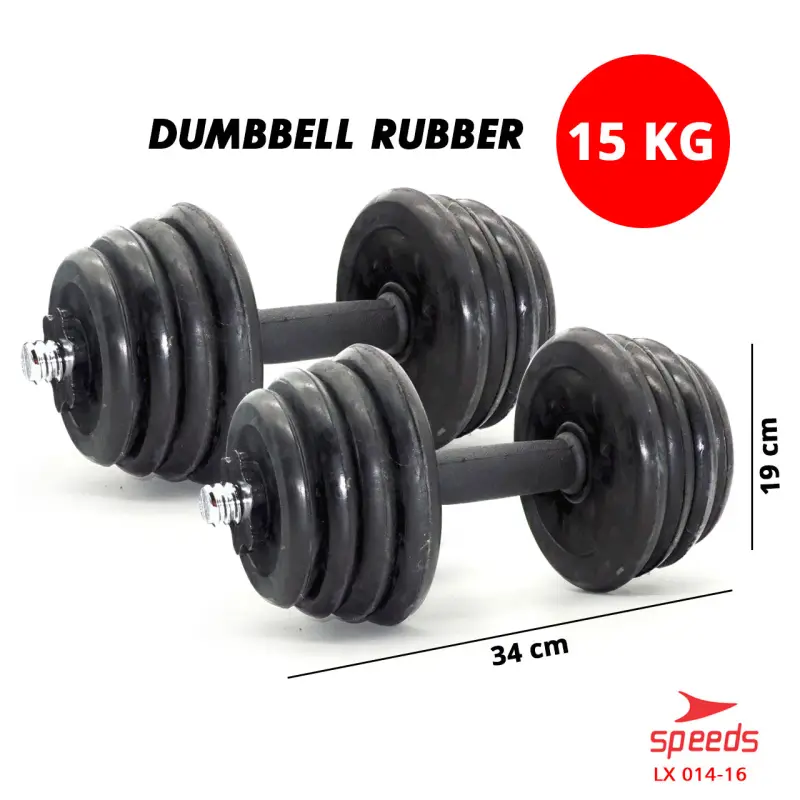 SPEEDS Dumbell Barbel Set 15 Kg 014-16
