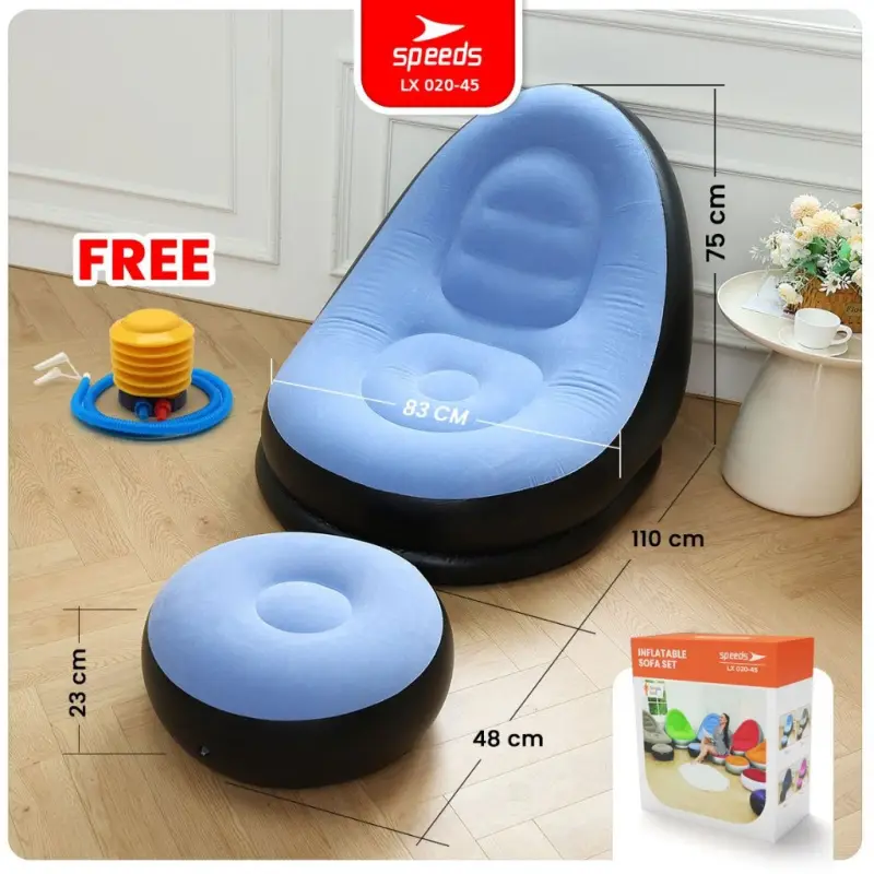 SPEEDS Sofa Angin Beanbag + Pijakan Kaki 020-45