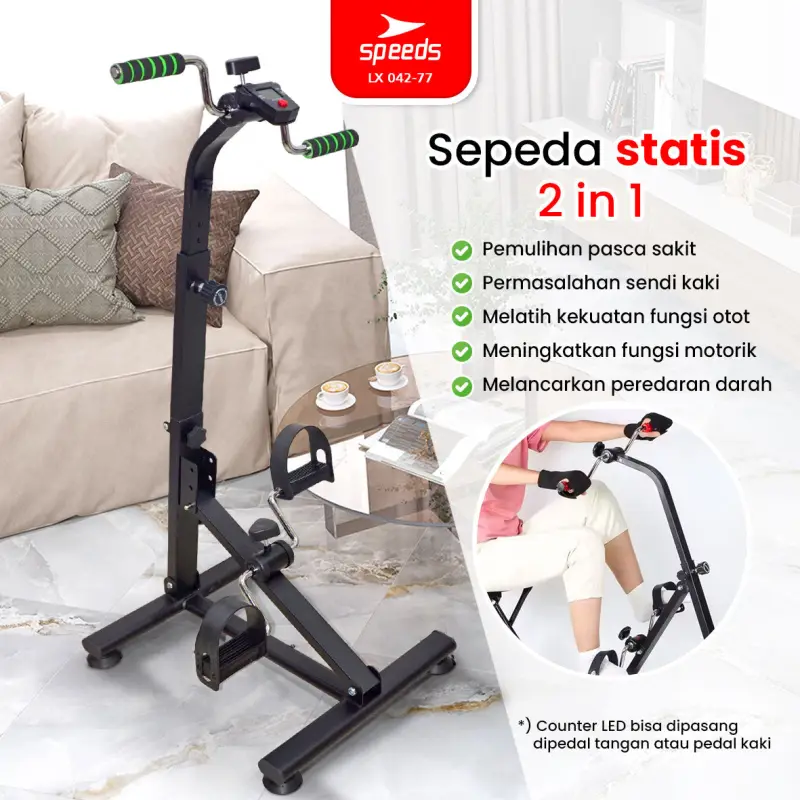 SPEEDS Pedal Exerciser Alat Terapi Mini Sepeda Kaki Tangan 042-77