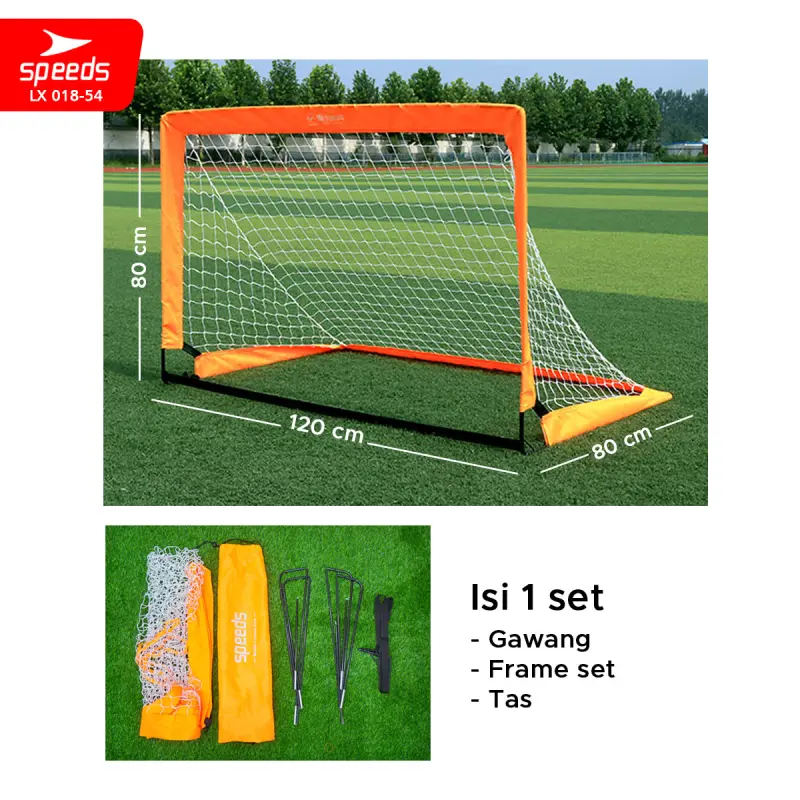 SPEEDS Gawang Jaring Lipat Sepak Bola 120x80x80cm 018-54