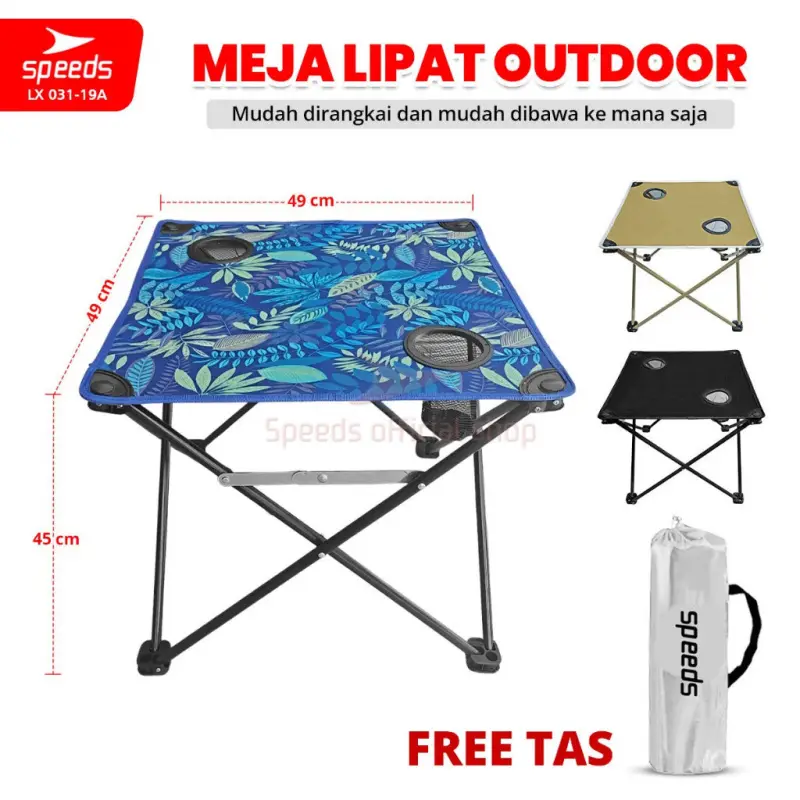 SPEEDS Meja Lipat Portabel Folding Table 031-19