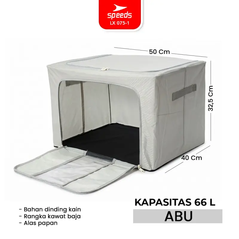 SPEEDS Storage Box Jumbo Kotak Penyimpanan 66L 100L 075-1
