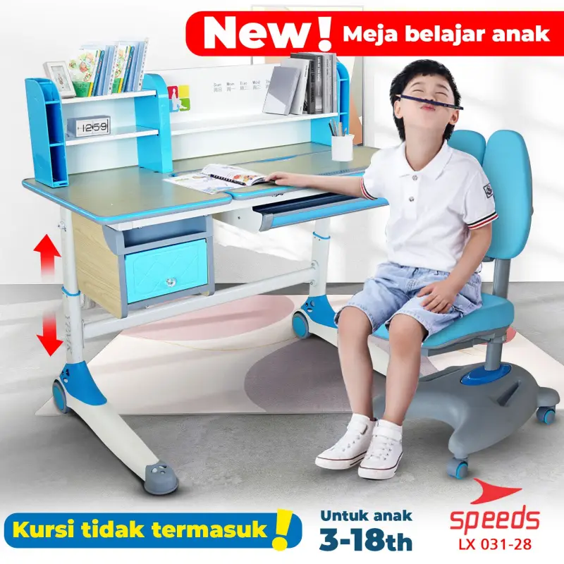 SPEEDS Meja Belajar Anak Ukuran 120cm 031-28
