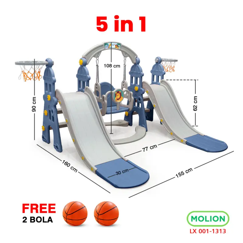 SPEEDS Mainan Perosotan 5in1 Double Slide 001-M1313