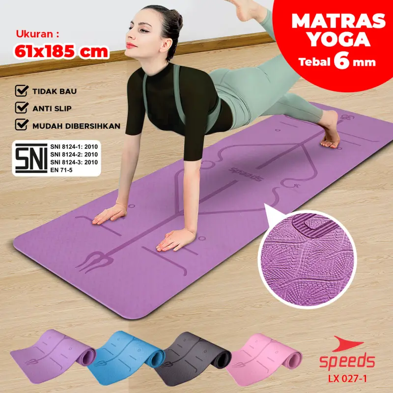 SPEEDS Matras Yoga TPE 6mm SNI 027-1