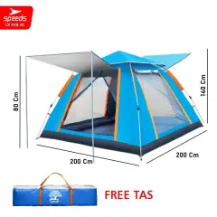 SPEEDS Tenda Camping Manual Muat 4-5 Orang 018-30