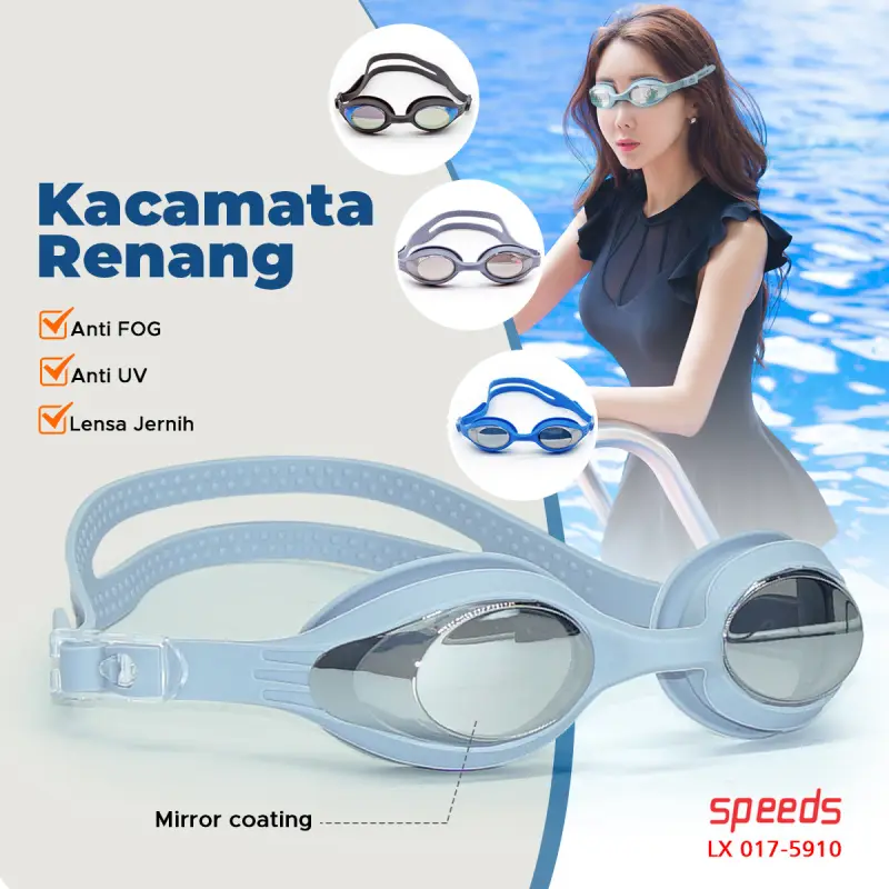 SPEEDS Kacamata Renang Dewasa Anti Fog & UV Protection 017-5910