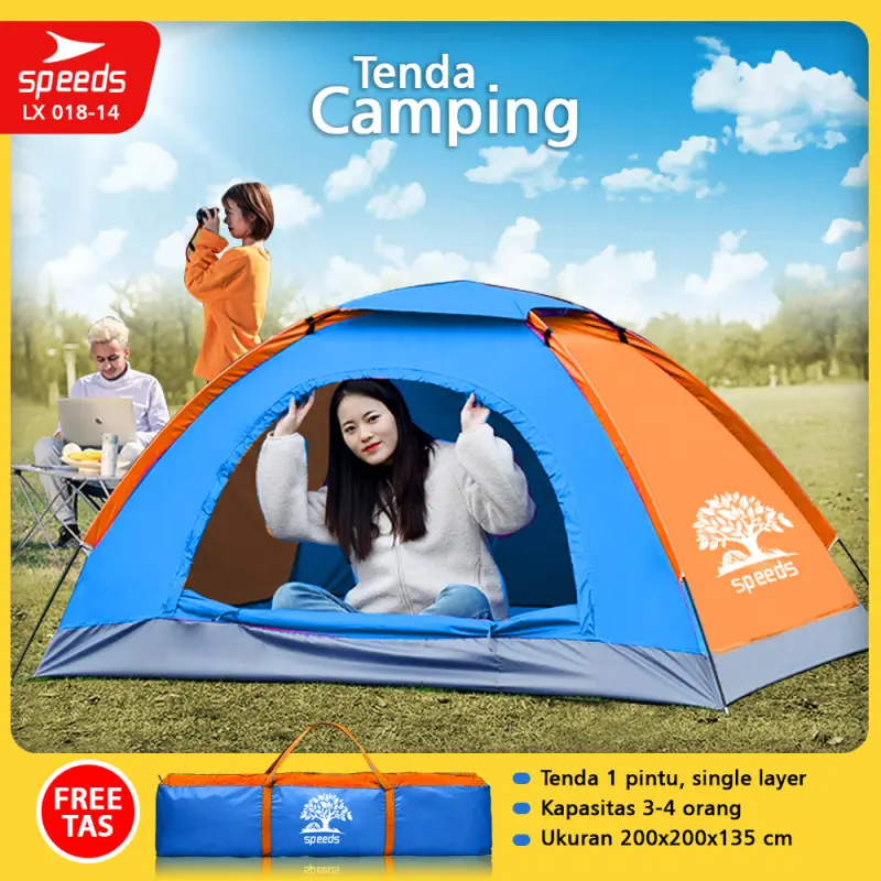 SPEEDS Tenda Camping Muat 4-5 Orang 018-14