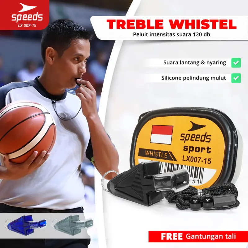 SPEEDS Peluit Treble Whistle 120db 007-15