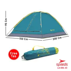 SPEEDS Tenda Camping Manual Muat 2-3 Orang 018-33