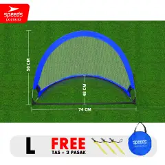 SPEEDS Gawang Sepak Bola Jaring Lipat 180cm L XL XXL 018-52