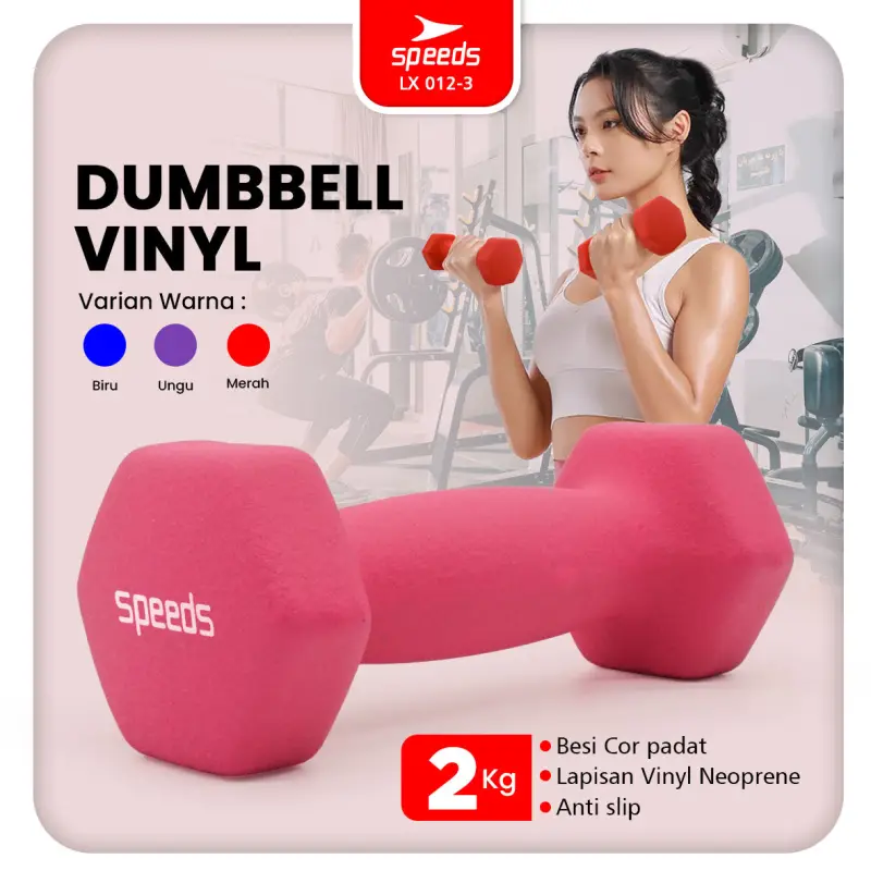 SPEEDS Dumbell Barbel Vinyl 2Kg 012-3