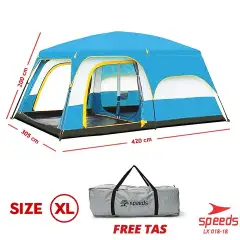 SPEEDS Tenda Camping Manual Muat 6-8 Orang 018-18