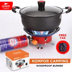 SPEEDS Gas Camping Stove Mini Natural Cooking Stove Folding Flower Windproof WindProof Nesting Portable+BAG 003-6