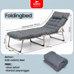 SPEEDS Kursi Malas Lipat Folding Bed 176x46x26 031-77