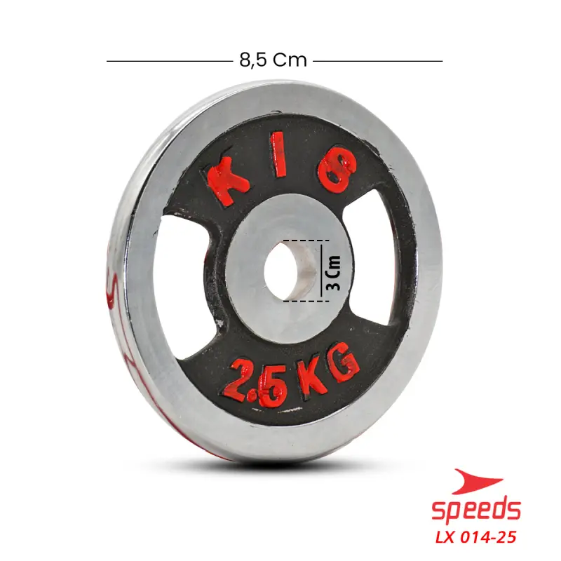 SPEEDS Plate Dumbell Plate Barbel 2,5 kg Diameter 3 cm 014-25