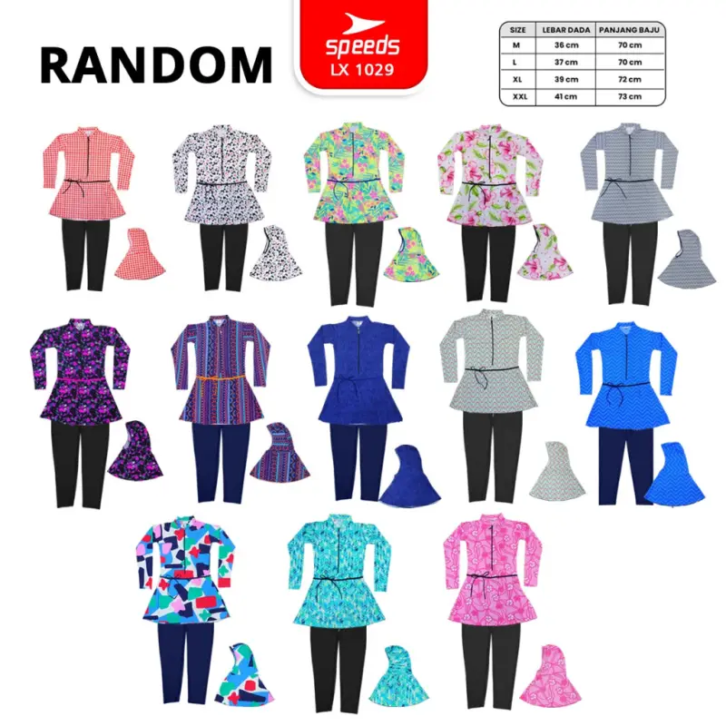 SPEEDS Baju Renang Muslim Spandex 1029