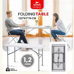 SPEEDS Meja Lipat 122x61x74cm 038-24