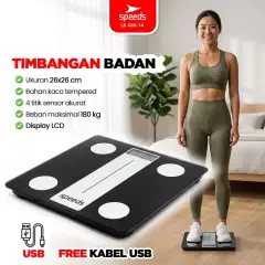 SPEEDS Timbangan Badan Max Berat 180Kg Ukuran 26cm 040-14