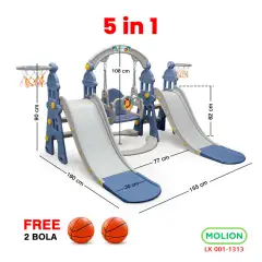 SPEEDS Mainan Perosotan 5in1 Double Slide 001-M1313