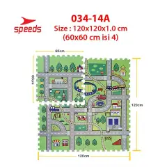 SPEEDS Matras Evamat 60x60cm 034-14