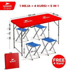 SPEEDS Meja Lipat Portable 122x61x90cm 031-54