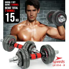 SPEEDS Dumbell Barbel Set 15Kg 014-9