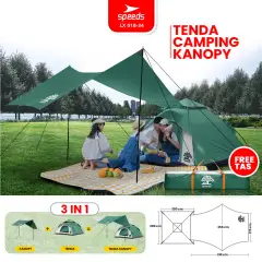 SPEEDS Tenda Camping Manual Muat 3-4 Orang 018-34