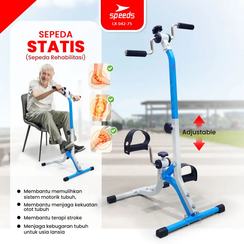 SPEEDS Pedal Exerciser Alat Terapi Sepeda Statis Kaki Tangan 042-75