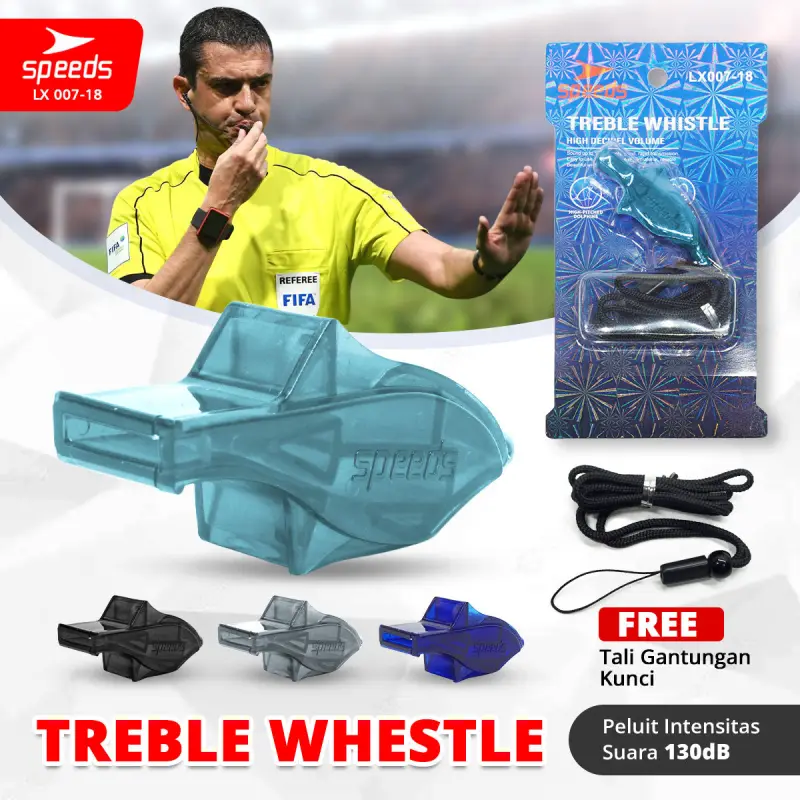 SPEEDS Peluit Treble Whistle 120db 007-18