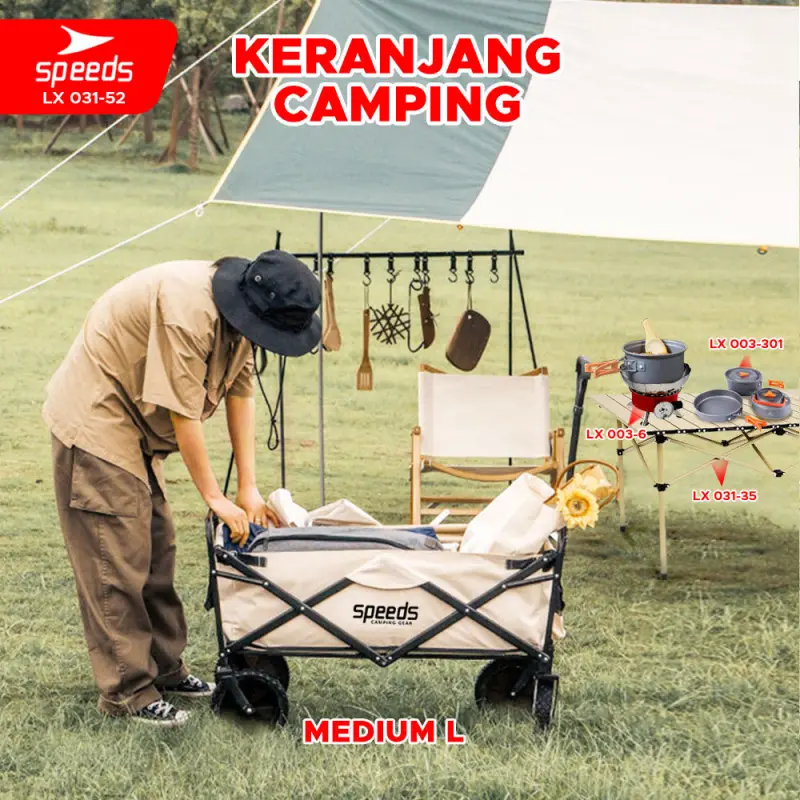 SPEEDS Keranjang Portable Gerobak Lipat 031-52