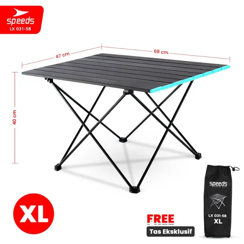 SPEEDS Meja Lipat Aluminium 031-58