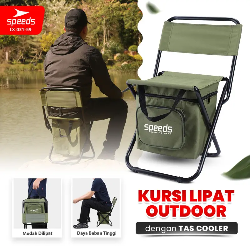 SPEEDS Kursi Lipat + Tas Pendingin Multifungsi 031-59
