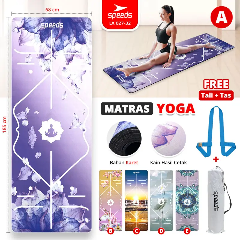 SPEEDS Matras Yoga Yoga Mat Karet 027-32