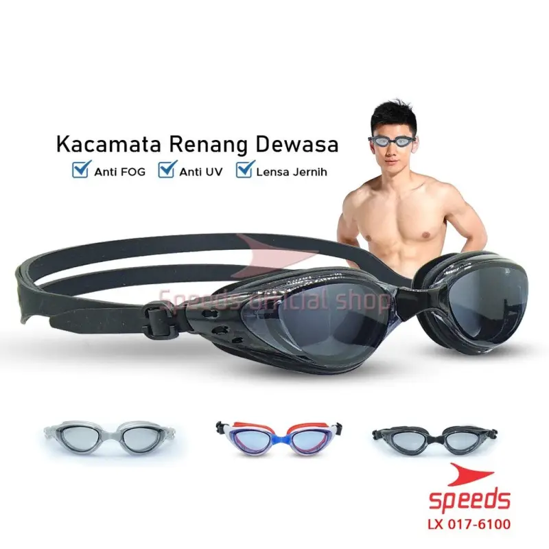 SPEEDS Kacamata Renang Dewasa Anti UV Fog 017-6100