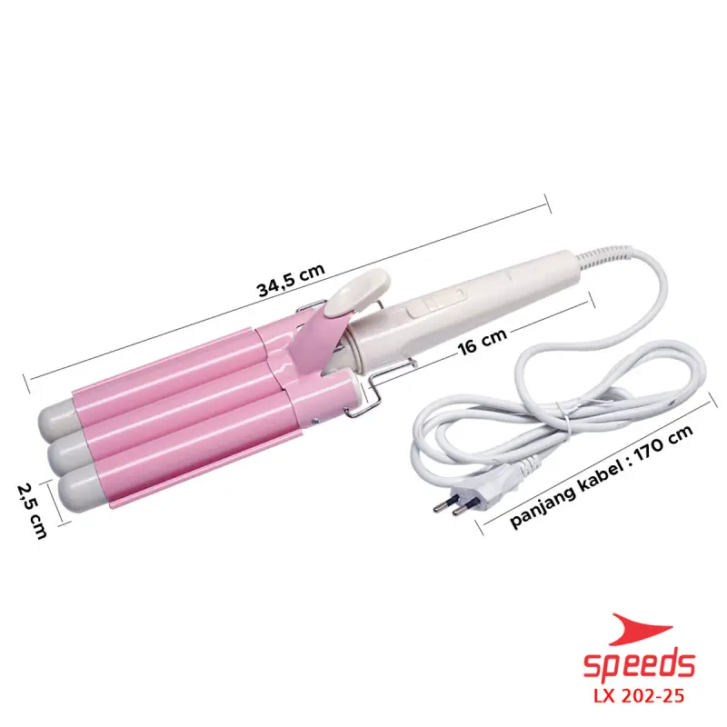 SPEEDS Hair Curly Catokan Keriting Elektrik 202-25