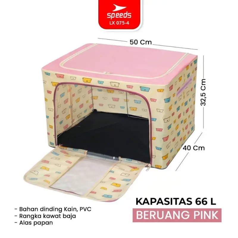 SPEEDS Storage Box Kain Kotak Penyimpanan 66L 100L 075-4